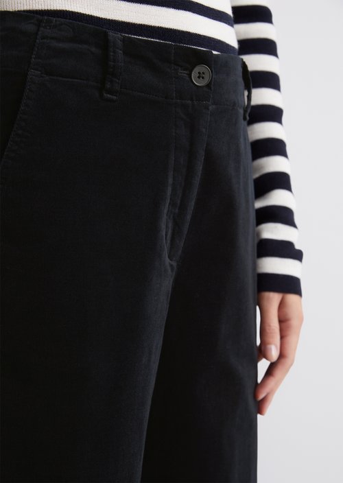 Corduroy pants model Lande wide — Dark blue