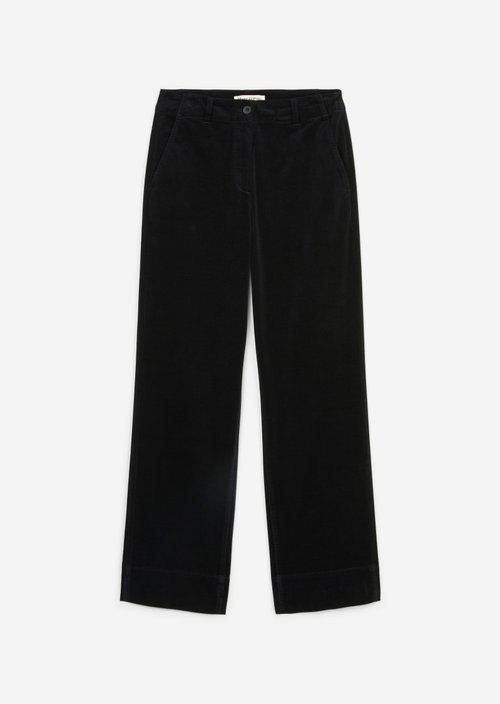 Corduroy pants model Lande wide — Dark blue
