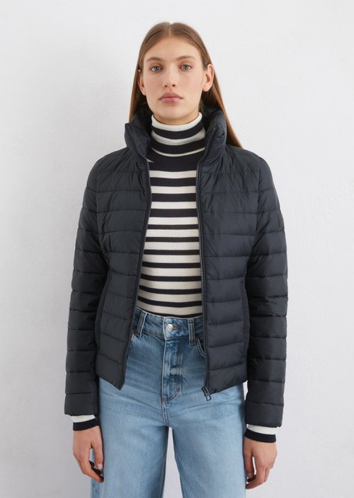 Lightweight quilted jacket fitted — Dark blue