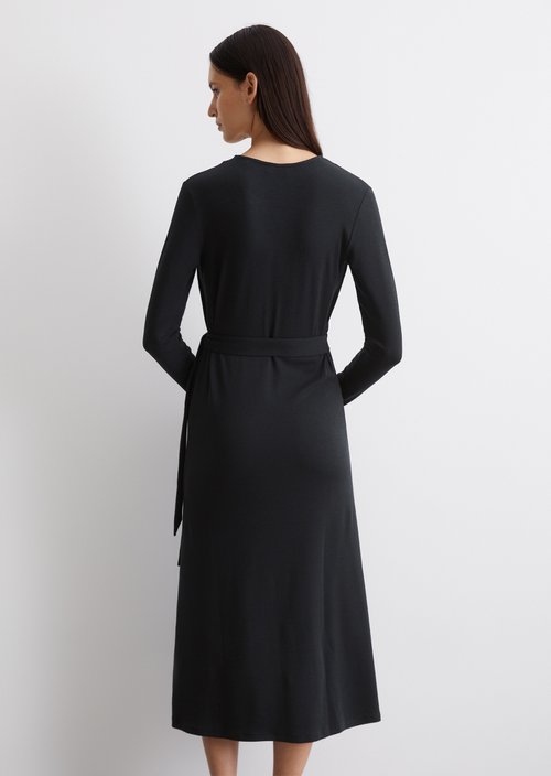 Jersey dress shaped — Dark blue