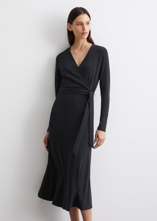 Jersey dress shaped — Dark blue
