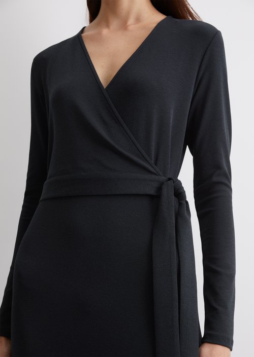 Jersey dress shaped — Dark blue