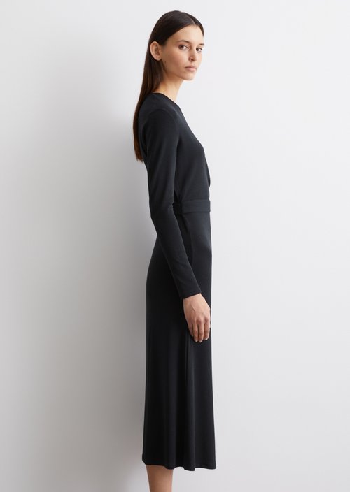 Jersey dress shaped — Dark blue