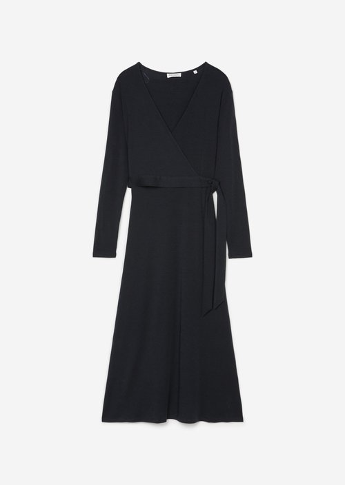 Jersey dress shaped — Dark blue