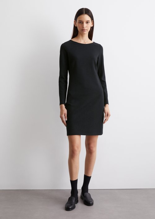 Jersey dress shaped — Dark blue