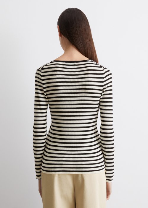 Striped fine knit sweater slim — MM93