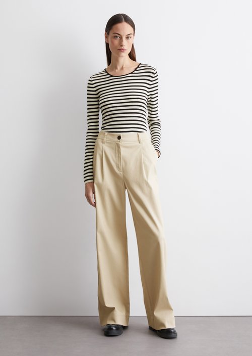 Striped fine knit sweater slim — MM93