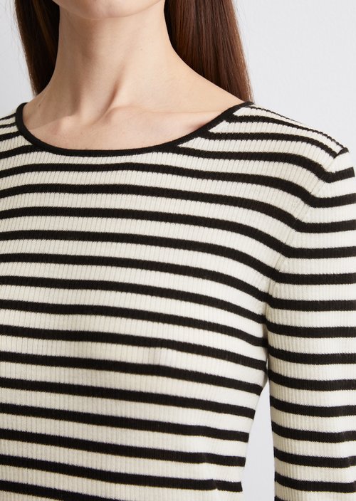 Striped fine knit sweater slim — MM93