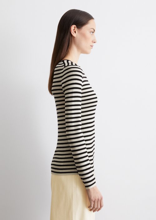 Striped fine knit sweater slim — MM93