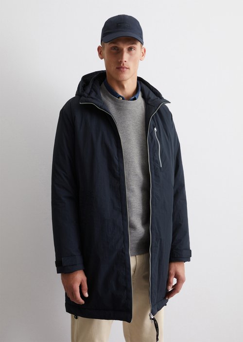 Hooded parka regular — Dark blue