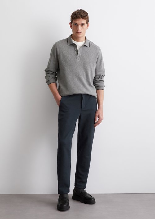 DfC regular polo-style sweater — Light grey