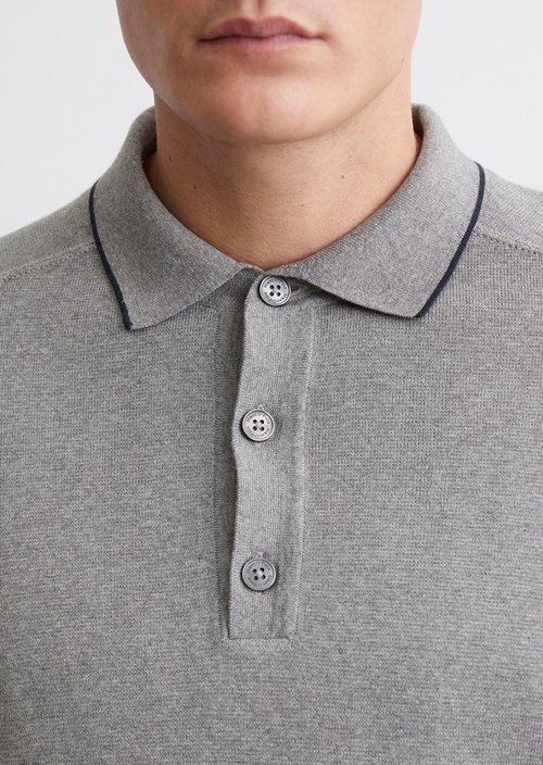 DfC regular polo-style sweater — Light grey