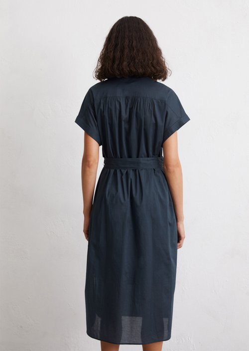 Relaxed shirt dress — Dark blue
