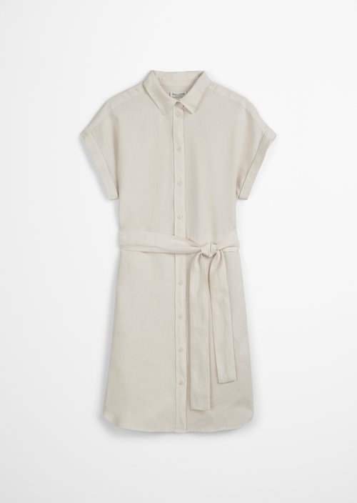 Relaxed linen dress — Beige