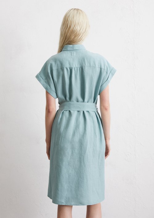 Relaxed linen dress — Light green