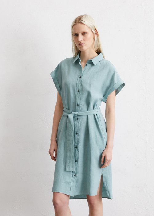 Relaxed linen dress — Light green