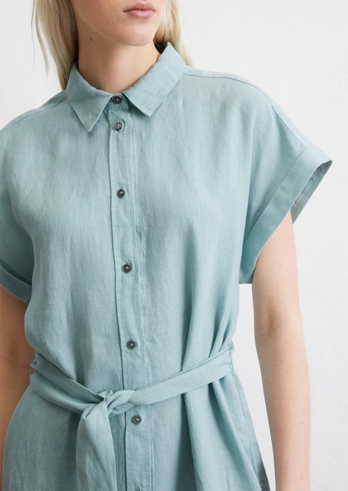 Relaxed linen dress — Light green