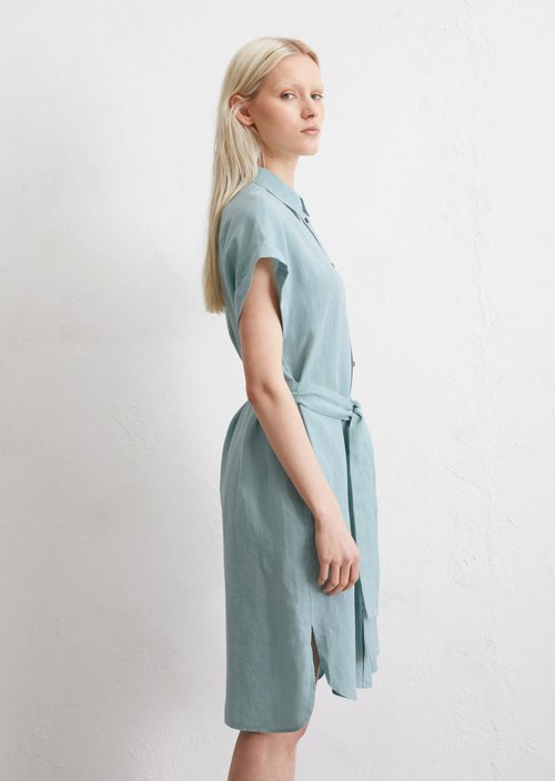 Relaxed linen dress — Light green