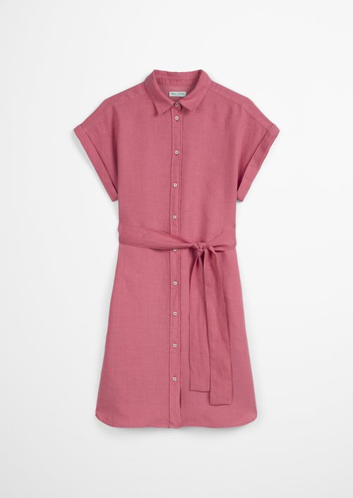 Relaxed linen dress — Rose