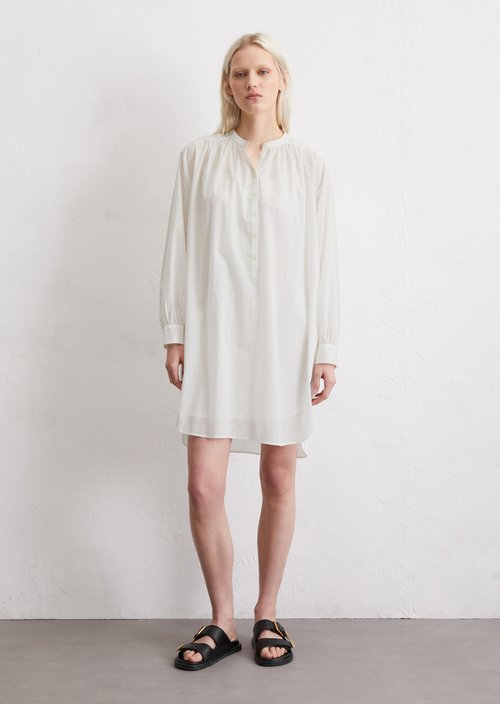Relaxed shirt dress — White