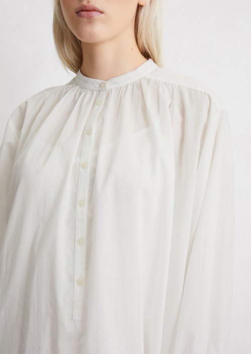 Relaxed shirt dress — White