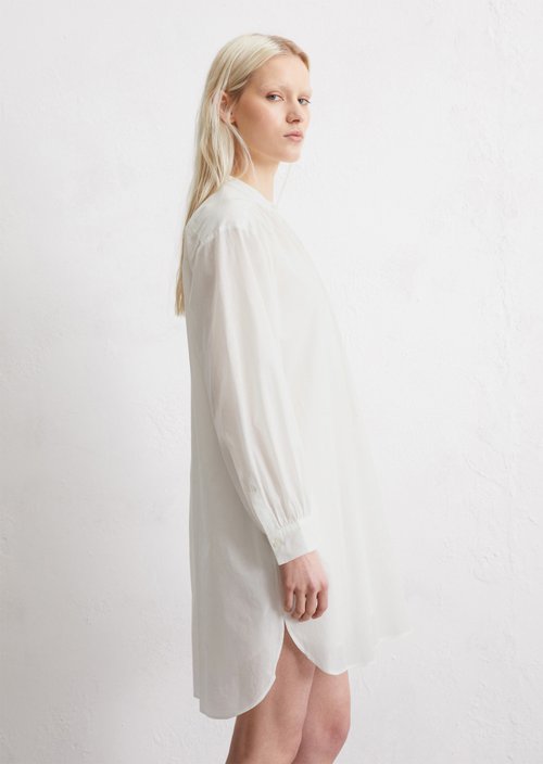 Relaxed shirt dress — White