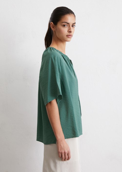 Relaxed blouse — Dark green