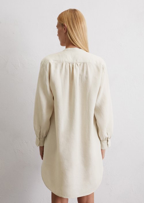 Relaxed linen dress — Beige