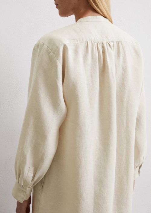 Relaxed linen dress — Beige