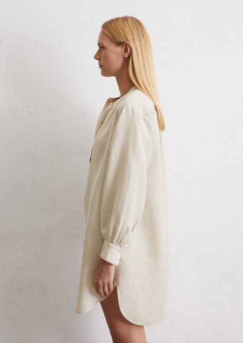 Relaxed linen dress — Beige