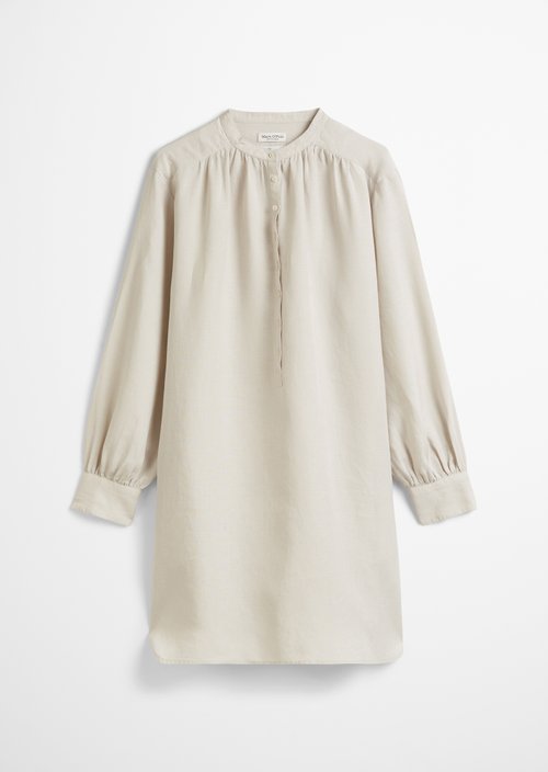 Relaxed linen dress — Beige