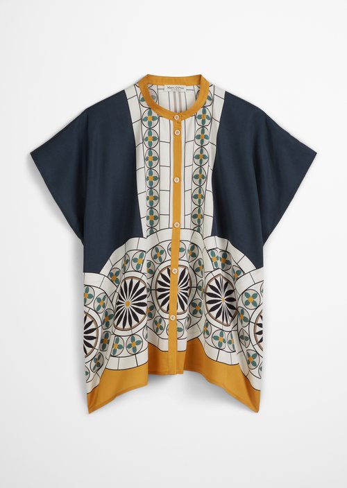 Relaxed sleeveless print blouse — MM46