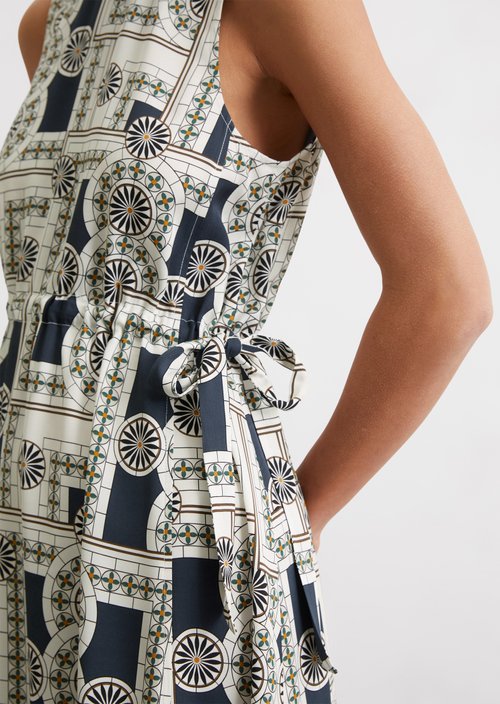 Print dress flared — MF48