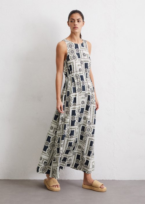 Print dress flared — MF48