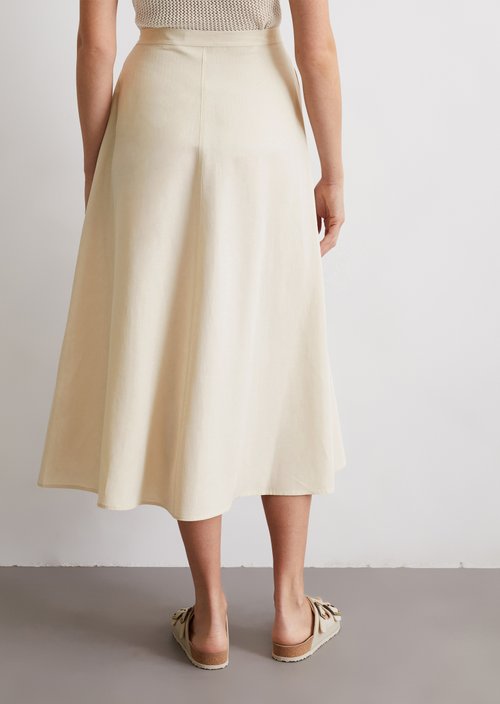 Wrap skirt flared — Beige
