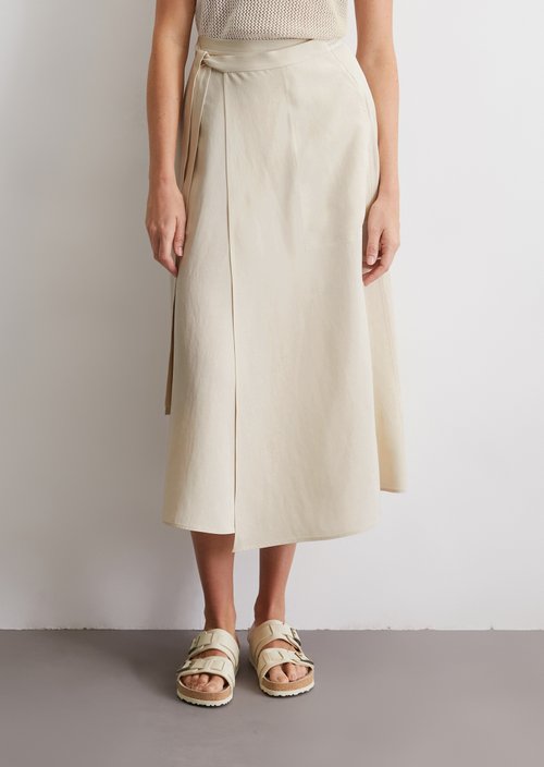 Wrap skirt flared — Beige