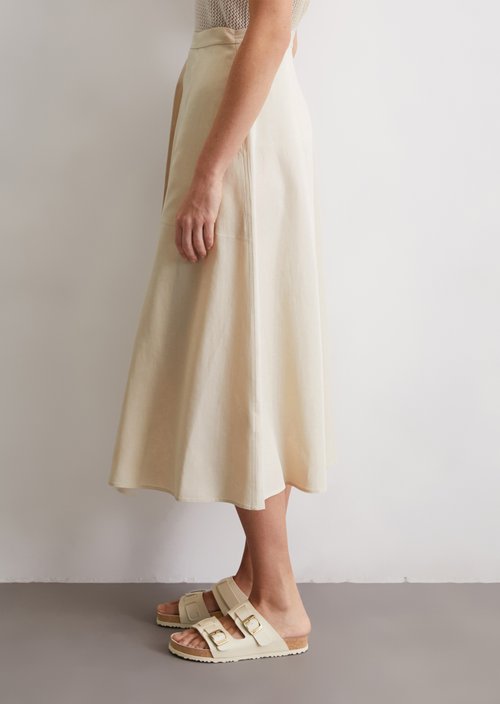 Wrap skirt flared — Beige