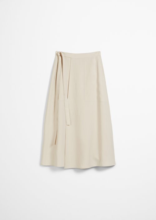 Wrap skirt flared — Beige