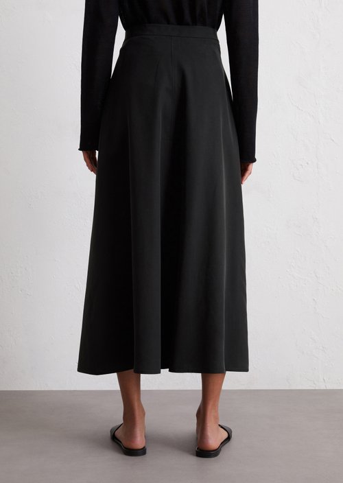Wrap skirt flared — Black
