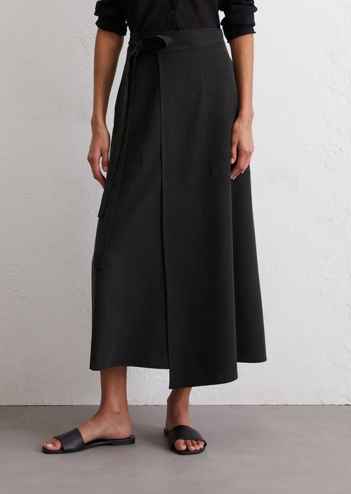 Wrap skirt flared — Black