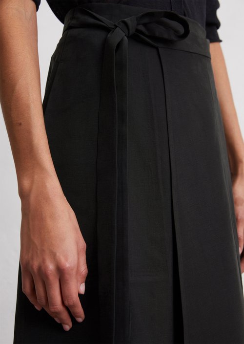 Wrap skirt flared — Black