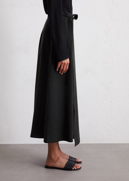 Wrap skirt flared — Black