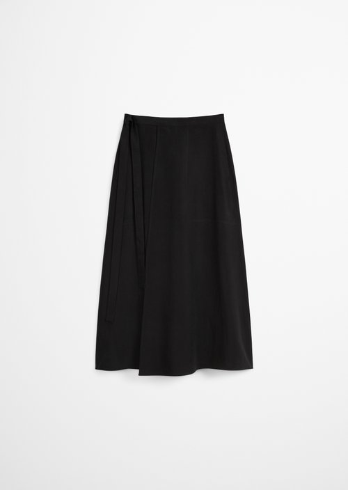 Wrap skirt flared — Black