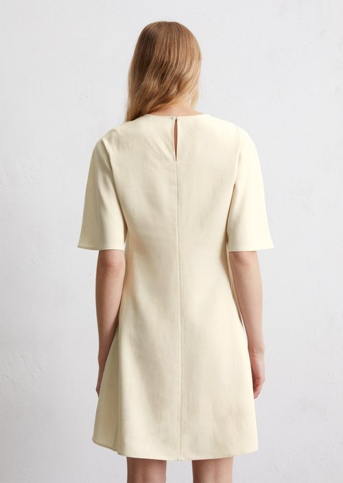Flared mini dress — Beige