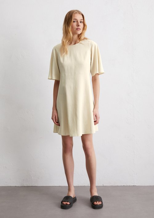 Flared mini dress — Beige