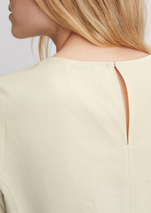 Flared mini dress — Beige