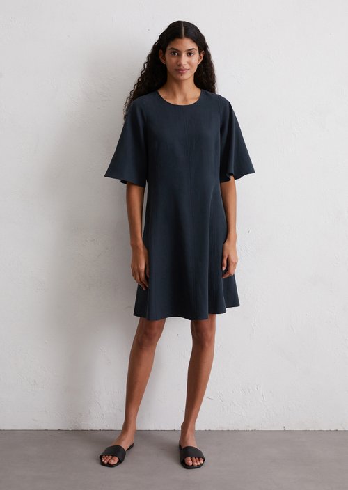 Flared mini dress — Dark blue
