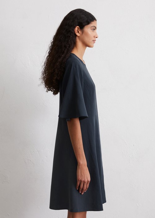 Flared mini dress — Dark blue