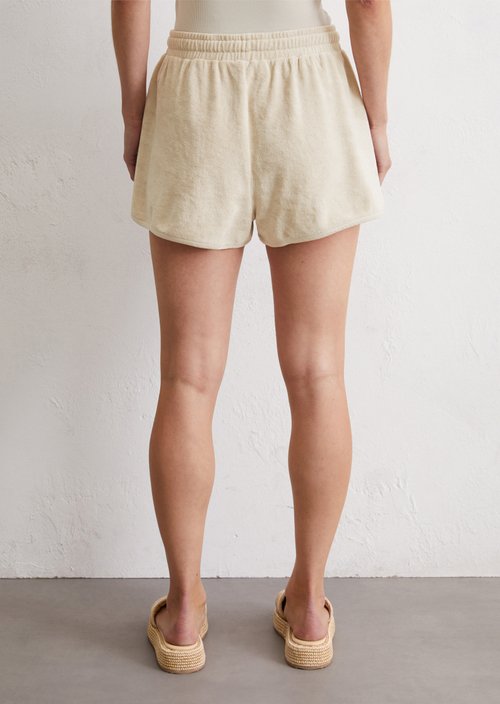 Regular terry shorts — Beige