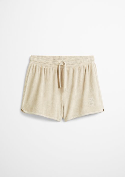 Regular terry shorts — Beige